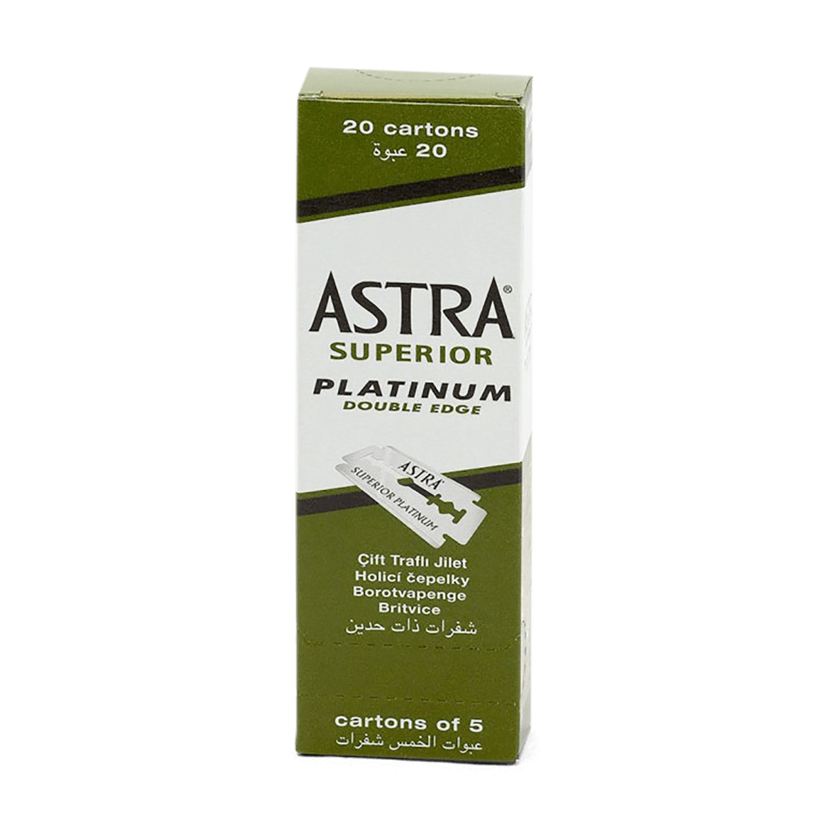 Astra Superior Platinum Double Edge Razor Blades Green (100 Blades)