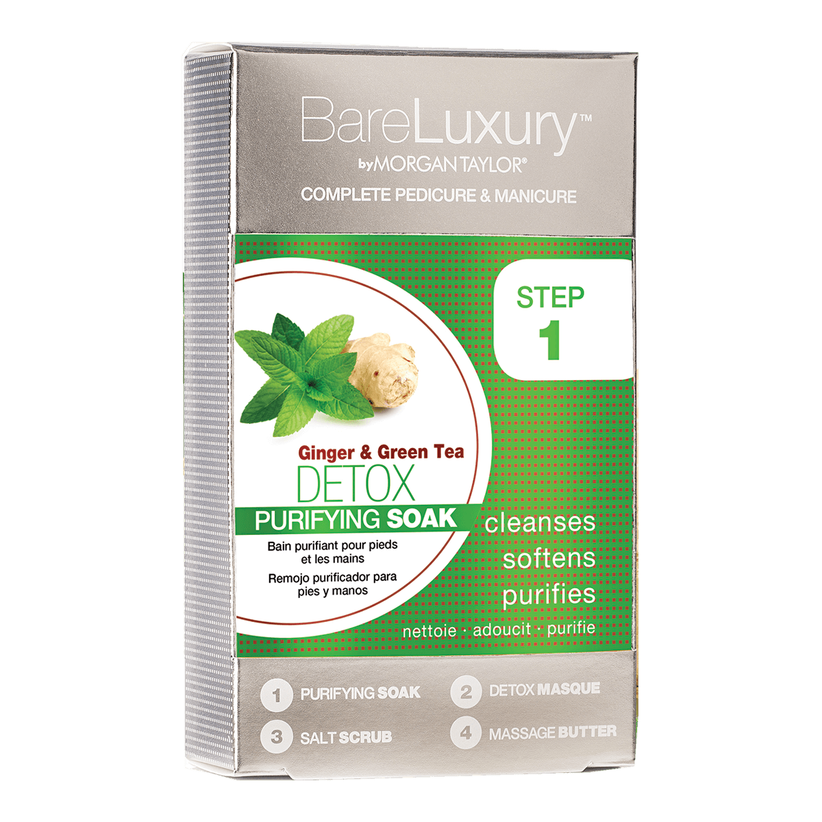 Morgan Taylor Bare Luxury Detox Ginger & Green Tea Pedicure & Manicure