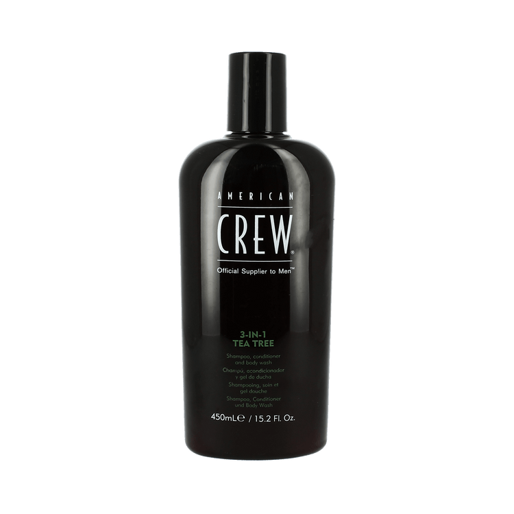 American Crew Tea Tree 3-in-1 Shampoo, Conditioner, Bodywash 450ml