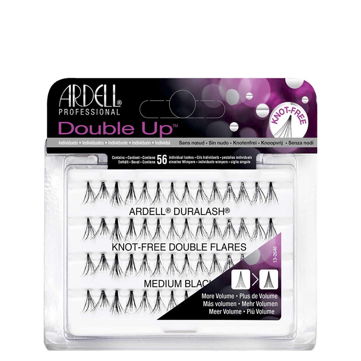 Ardell DuraLash Double Up Knot-Free Double Flares Medium Black