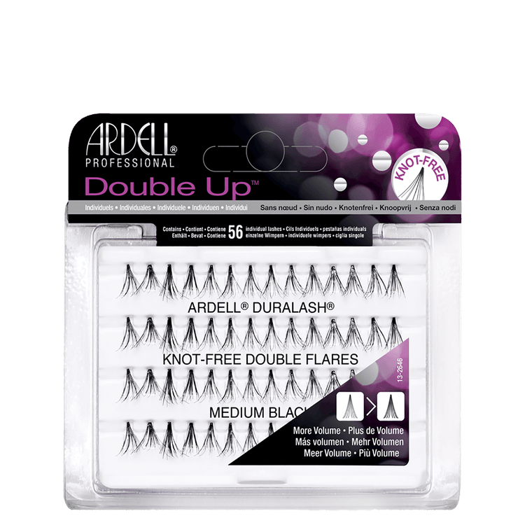 Ardell DuraLash Double Up Knot-Free Double Flares Medium Black