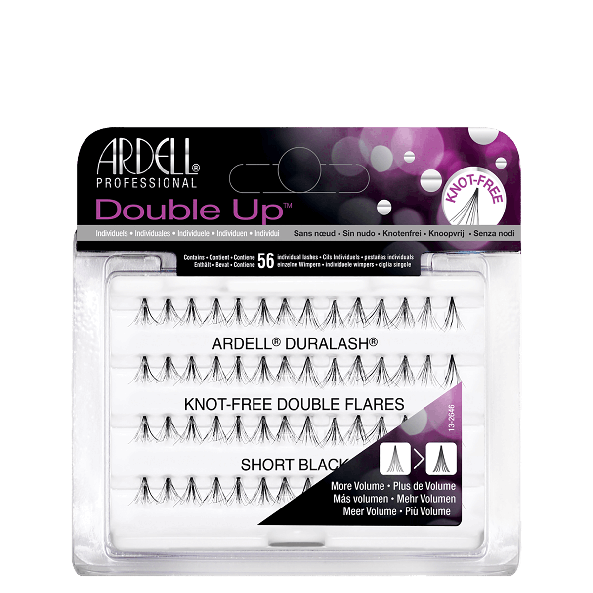 Ardell DuraLast Double Up Knot-Free Double Flares Short Black