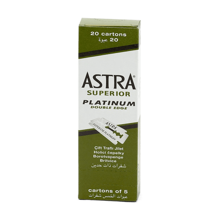 Astra Superior Platinum Double Edge Razor Blades Green (100 Blades)