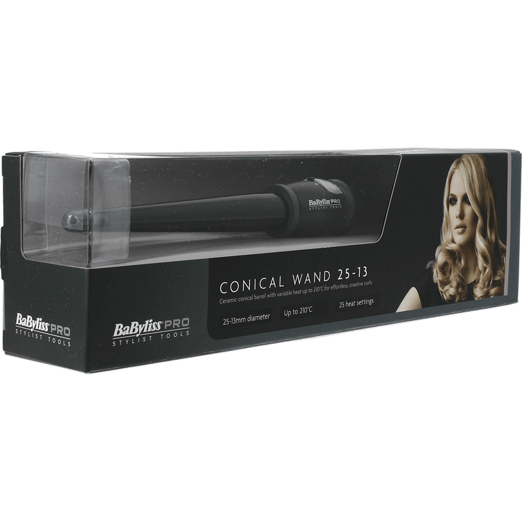 BaByliss Pro Dial A Heat Conical Wand Black 25-13mm
