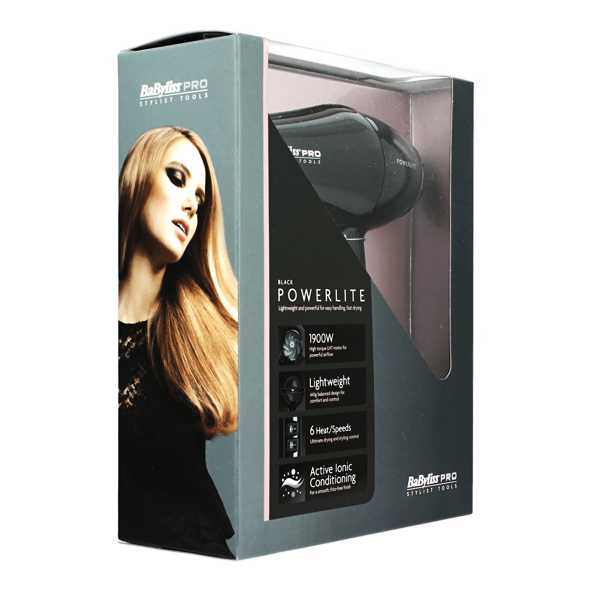BaByliss Pro PowerLite Panther 1900w Black Dryer
