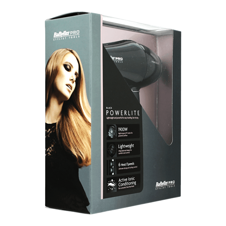 BaByliss Pro PowerLite Panther 1900w Black Dryer