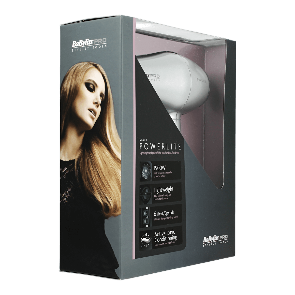 BaByliss Pro PowerLite Hair Silver 1900w Dryer