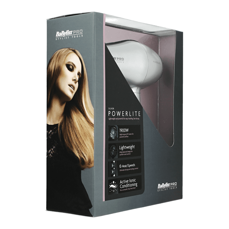 BaByliss Pro PowerLite Hair Silver 1900w Dryer