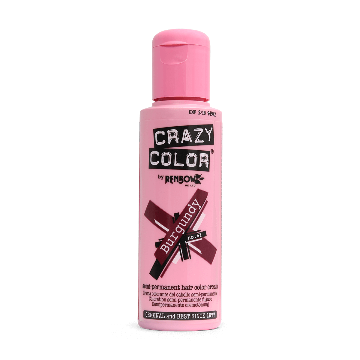 Renbow Crazy Color No.61 Burgundy Semi-Permanent Cream 100ml