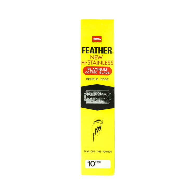 Feather Hi-Stainless Platinum Double Edge Razor Blades (200 Blades)