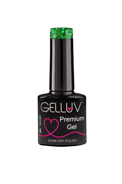 Gelluv Emerald Bow All that Glitters Collection Gel Polish 8ml
