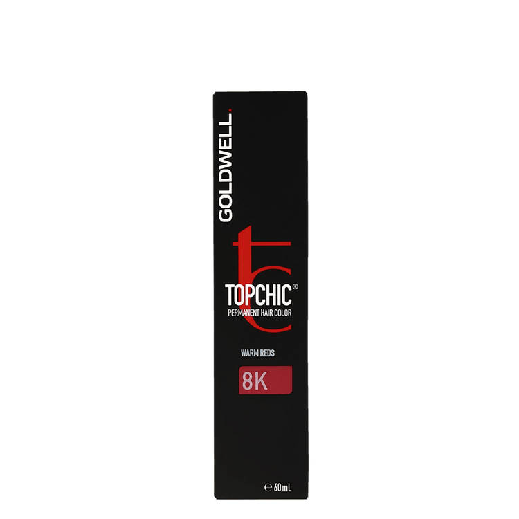 Goldwell Topchic 8K Light Copper Blonde Warm Reds Permanent Hair Color 60ml