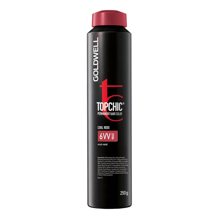 Goldwell Topchic Cool Reds 6VV@Pk Steel Violet Elumenated Pink Permanent Hair Colour 60ml