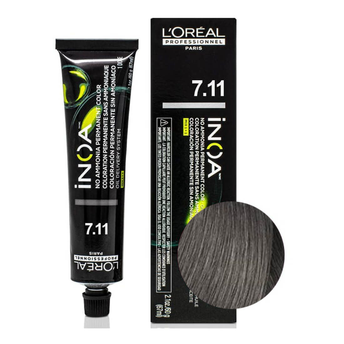 L'Oreal Professionnel Inoa Fundamentals 7.11 Deep Ash Blonde 60g