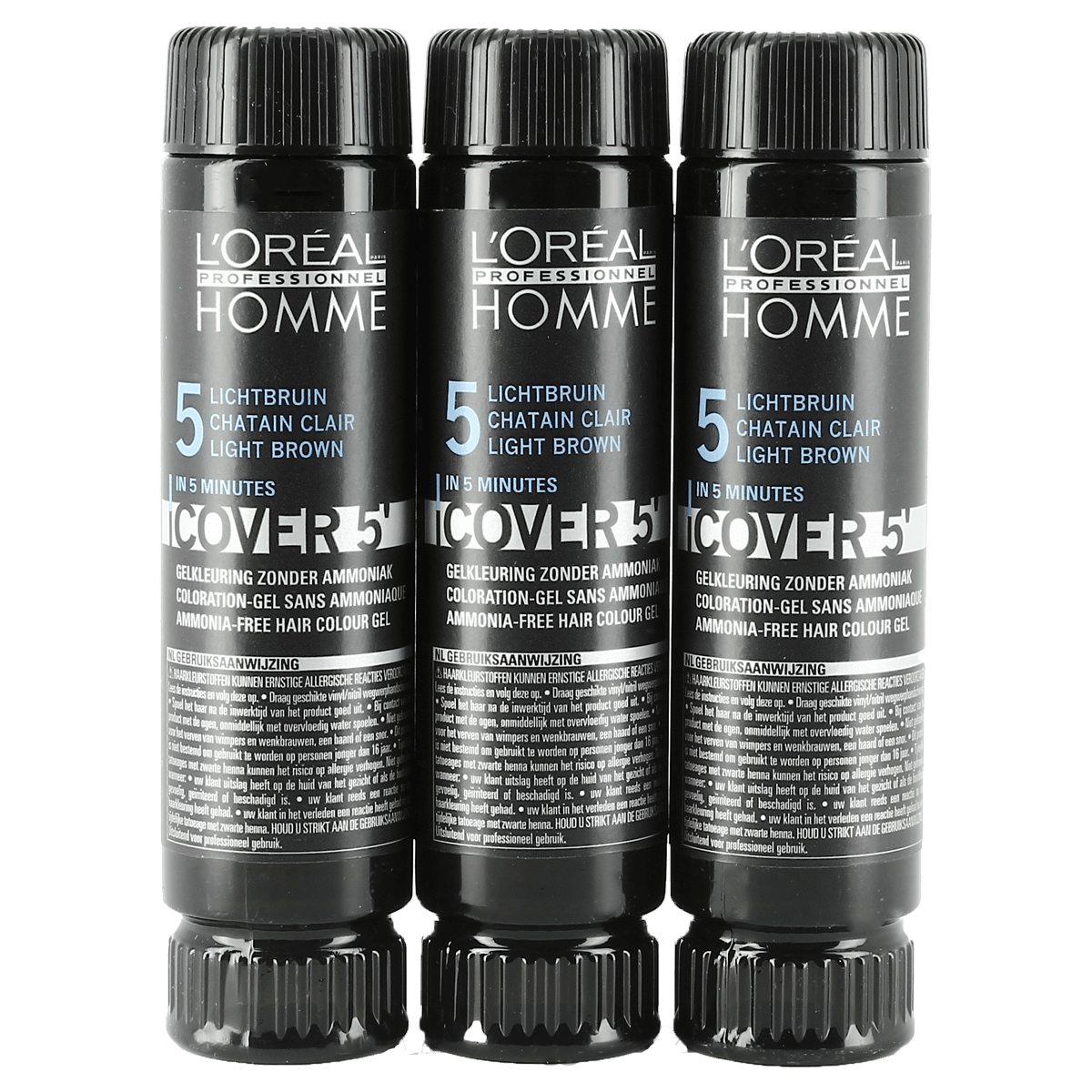 L'Oreal Professionnel Homme Cover Grey Cover No 5 Light Brown 3 x 50ml