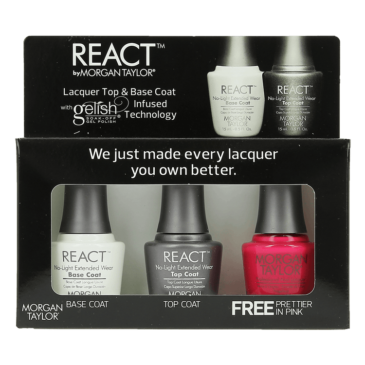 Morgan Taylor REACT Lacquer Top & Base Coat Kit