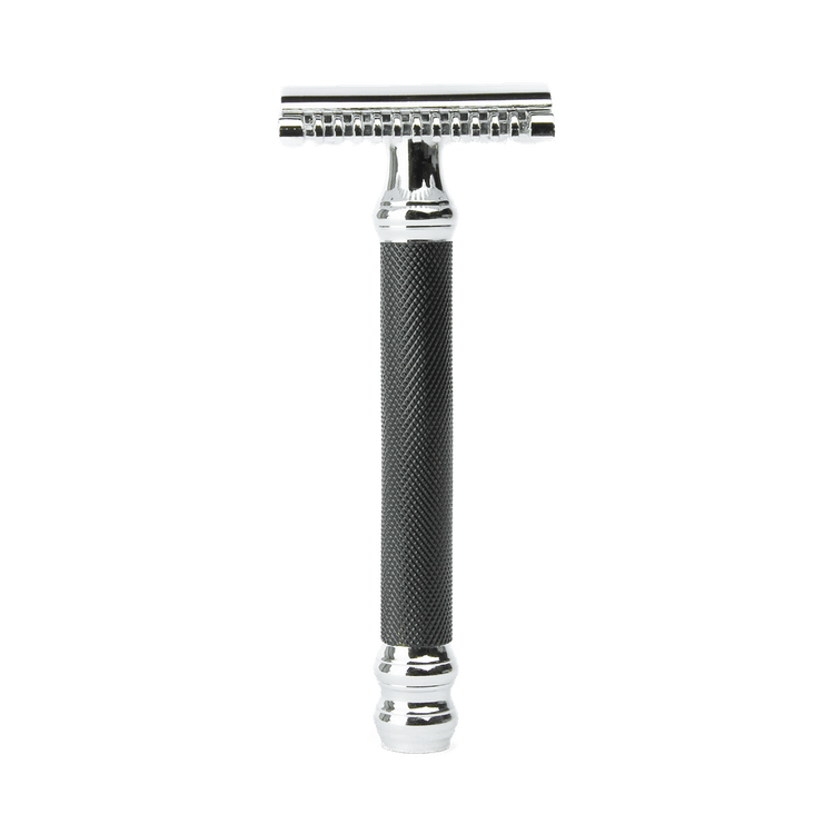 Parker 26C Black & Chrome Handle Open Comb 3 Piece Safety Razor