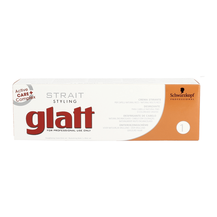 Schwarzkopf Strait Styling Glatt No 1 Straightening Creme for Curly Coloured Hair 2 x 40ml, 1 x 82m