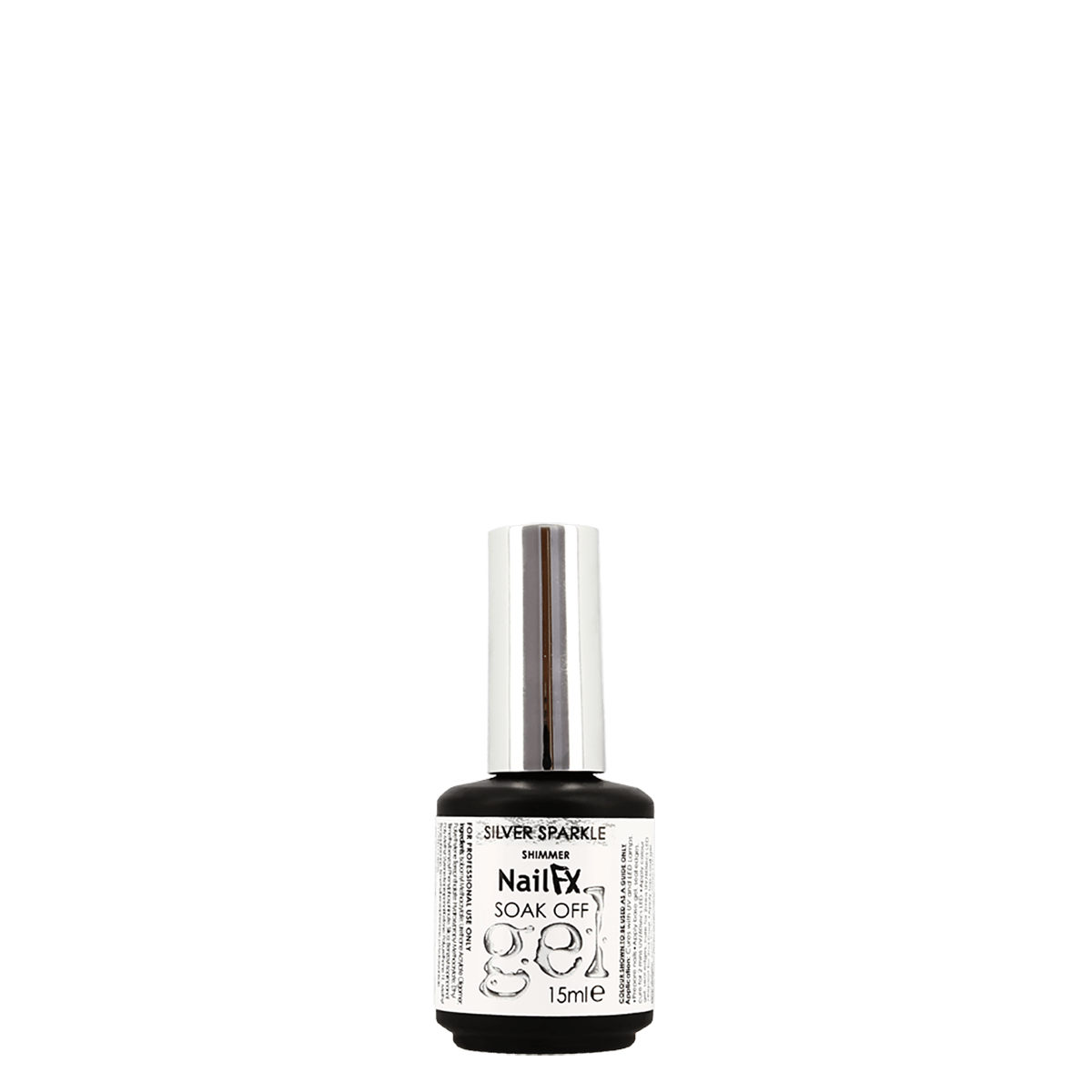 The Edge Nails NailFX Silver Sparkle Soak Off Gel 15ml