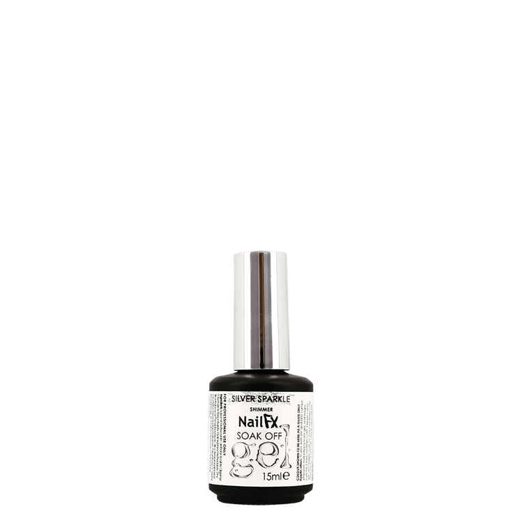 The Edge Nails NailFX Silver Sparkle Soak Off Gel 15ml