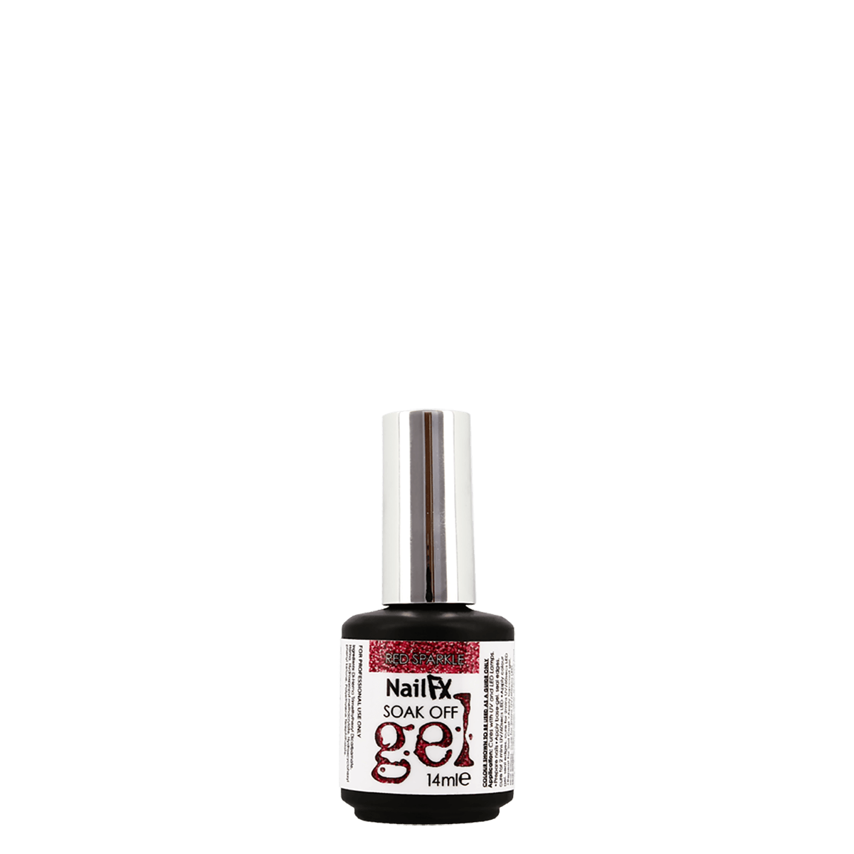 The Edge Nails NailFX Red Sparkle Soak Off Gel 14ml