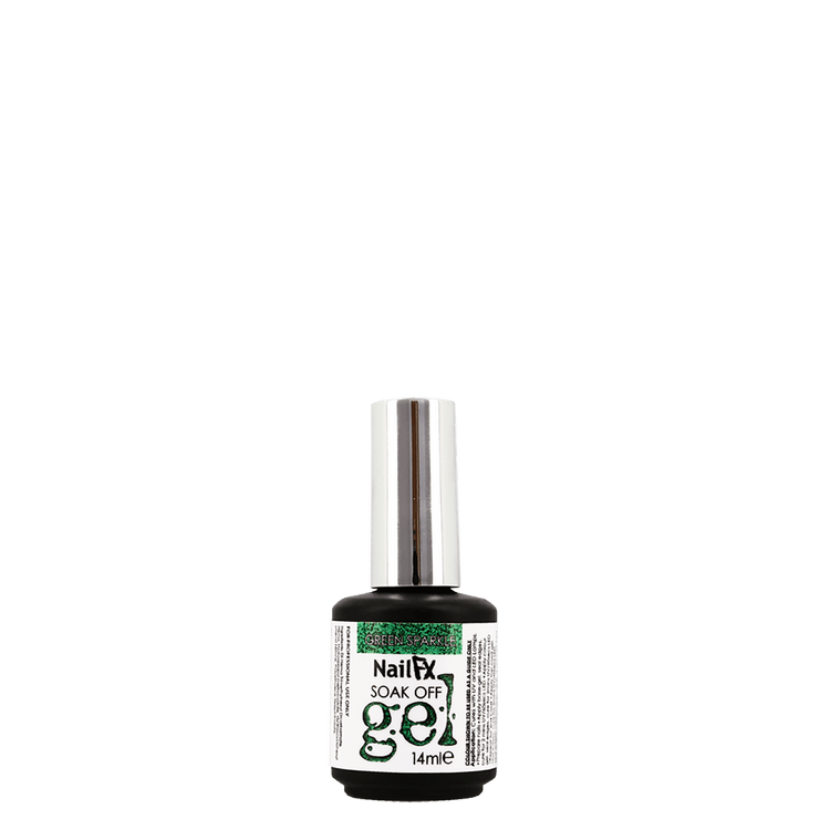 The Edge Nails NailFX Green Sparkle Soak Off Gel 14ml