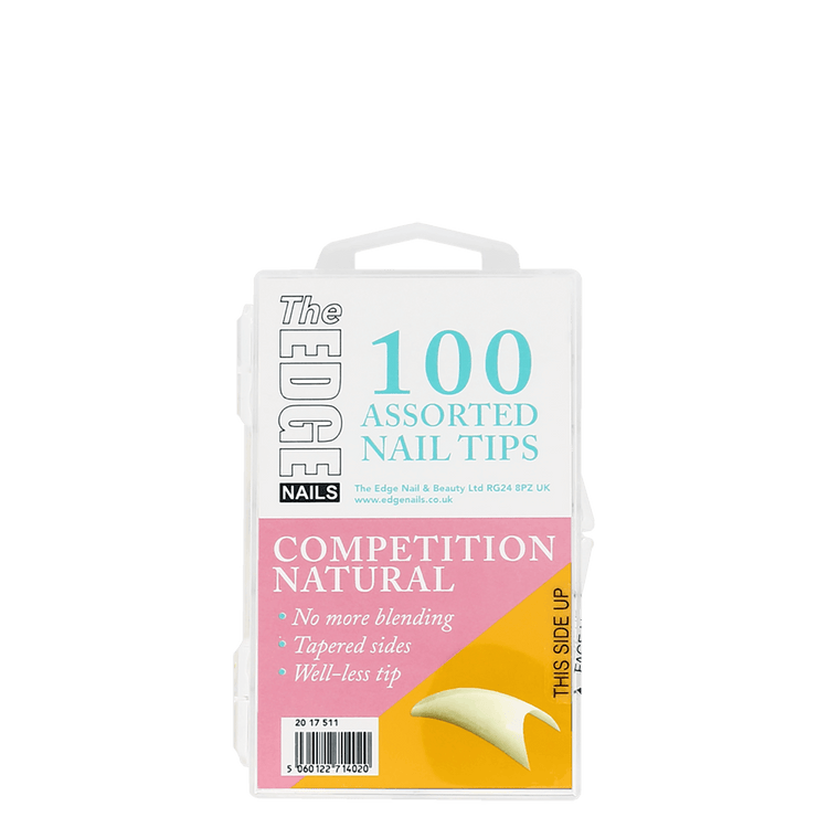 The Edge Nails Competition Natural Tips x 100 Assorted