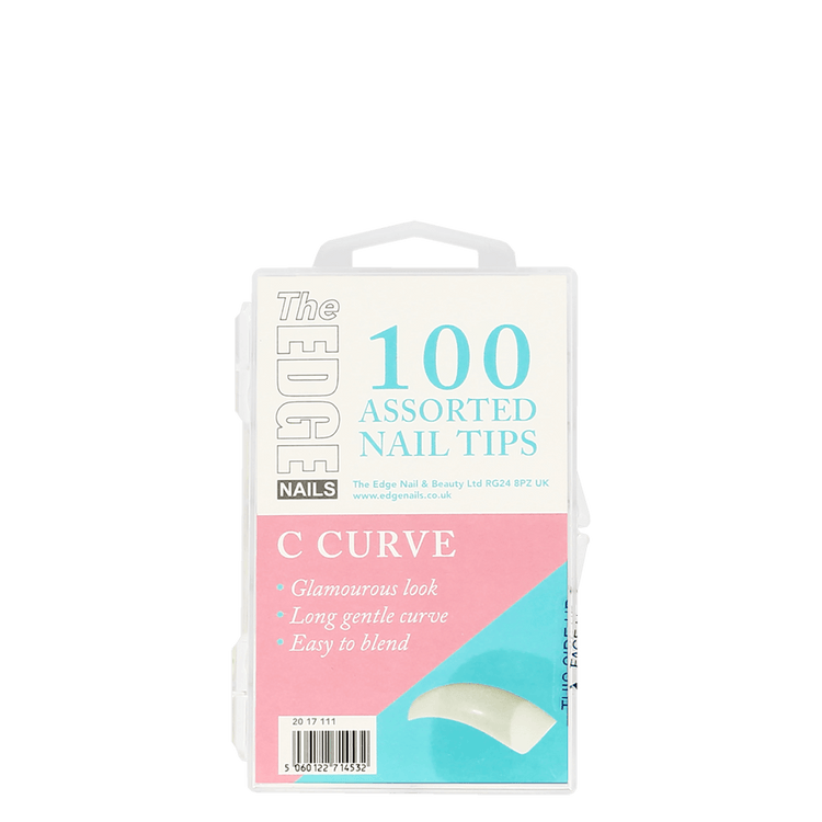The Edge Nails C Curve Tips x 100 Assorted