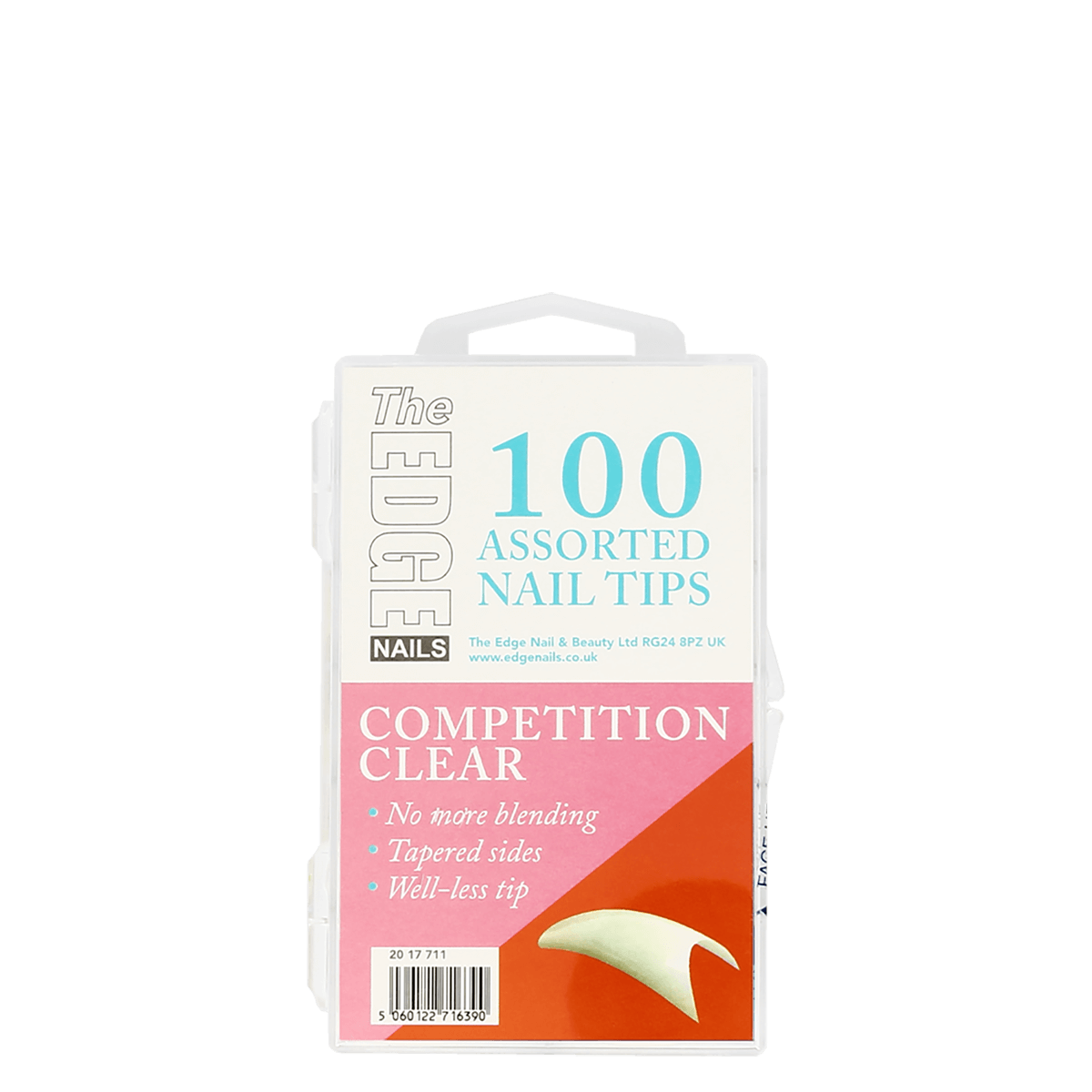 The Edge Nails Competiton Clear Tips x 100 Assorted