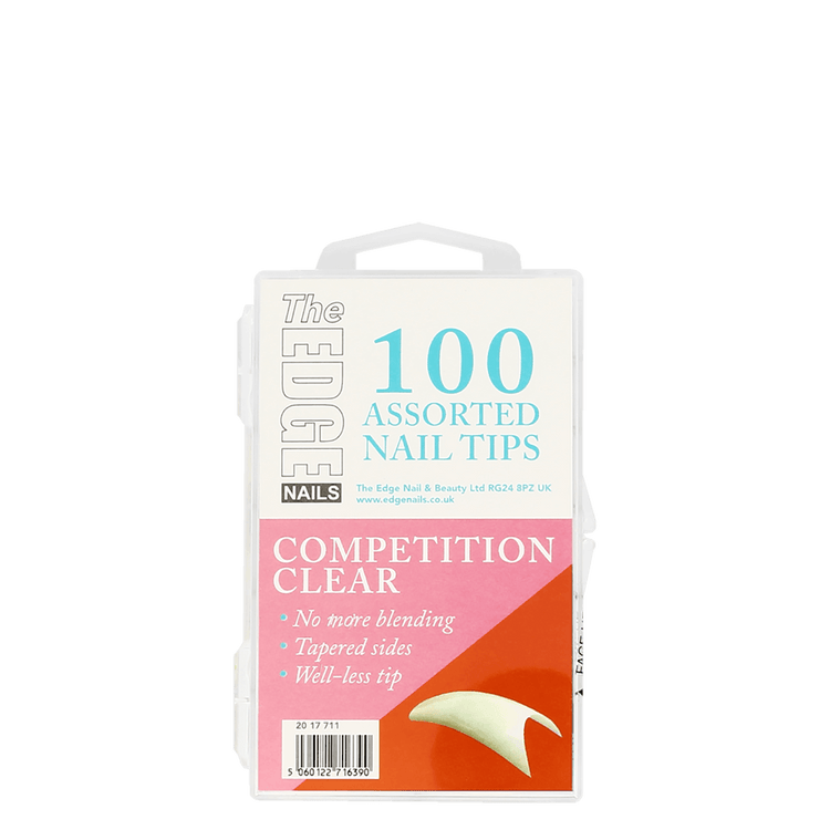 The Edge Nails Competiton Clear Tips x 100 Assorted