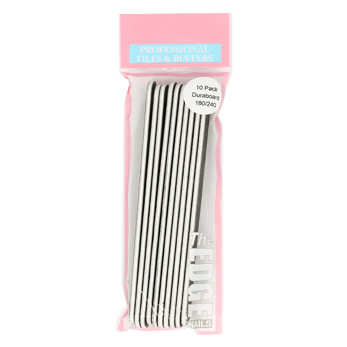 The Edge Nails Duraboard 180/240 File 10 Pack