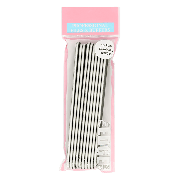 The Edge Nails Duraboard 180/240 File 10 Pack