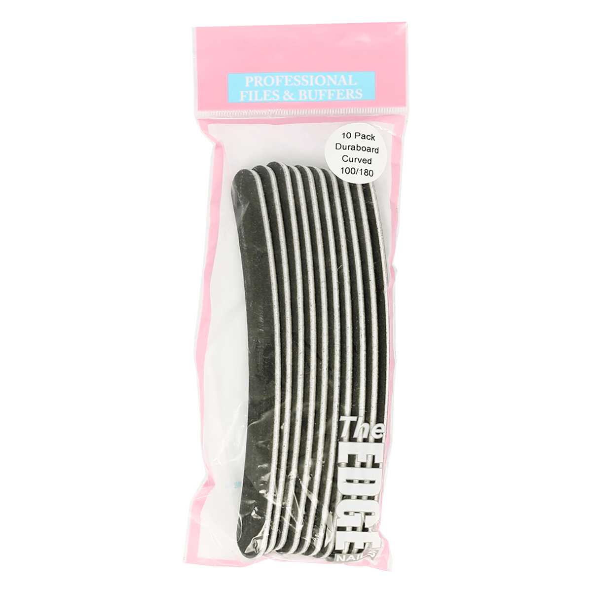 The Edge Nails Duraboard Curved 100/180File 10 Pack