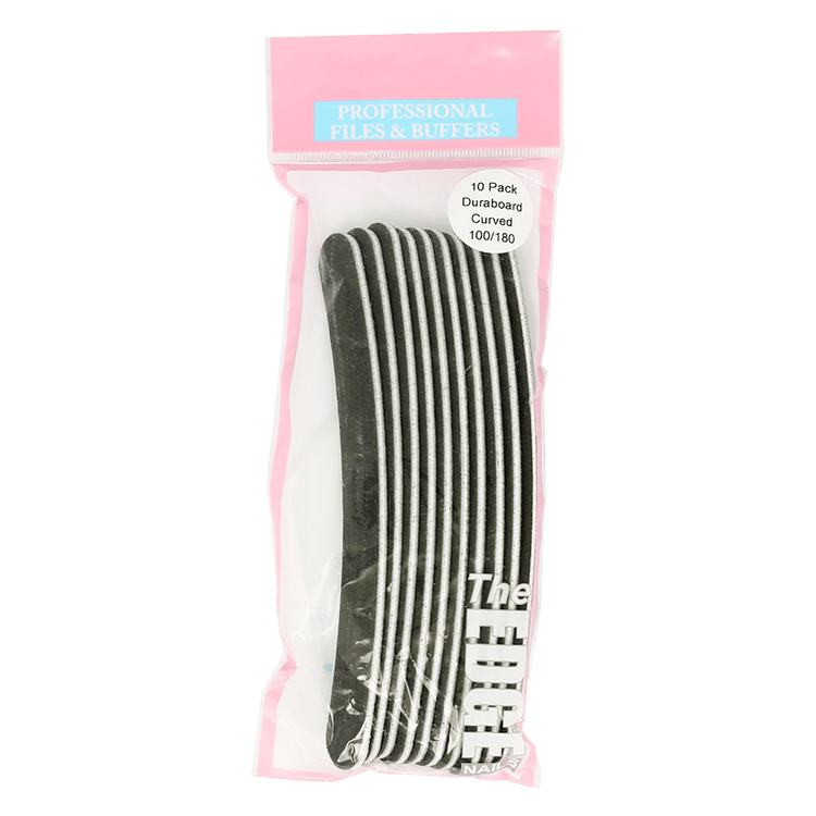 The Edge Nails Duraboard Curved 100/180File 10 Pack