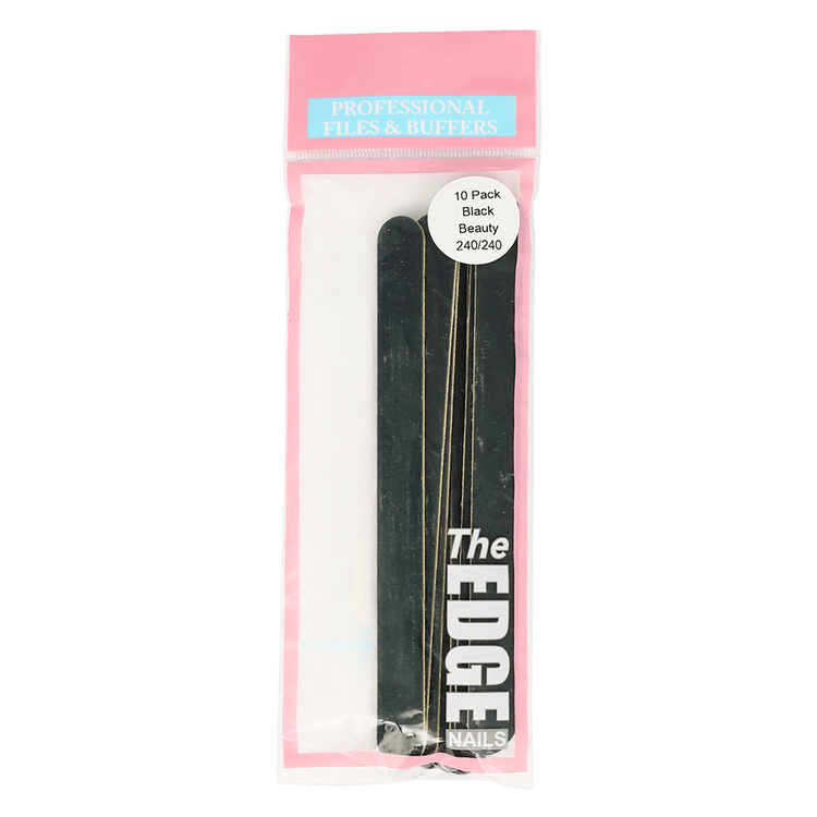 The Edge Nails Black Beauty 240/240 File 10 Pack