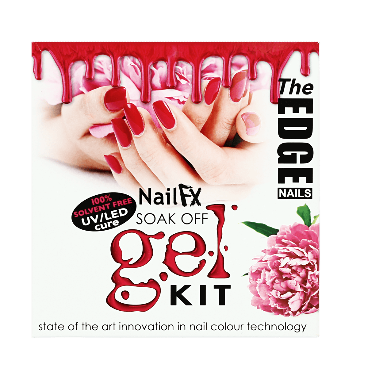 The Edge Nails Cherry NailFX Soak Off Gel Kit