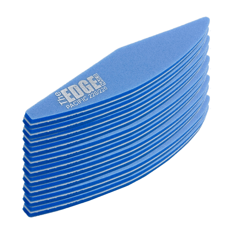 The Edge Nails Pacific File 220/220 Grit (10 Pack)