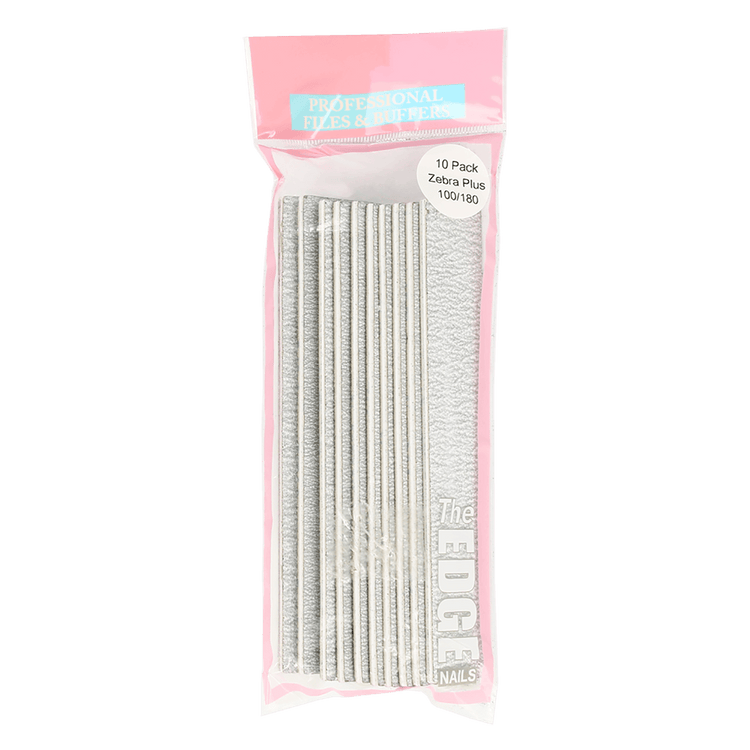 The Edge Nails Zebra Plus Files 100/180 (10 Pack)