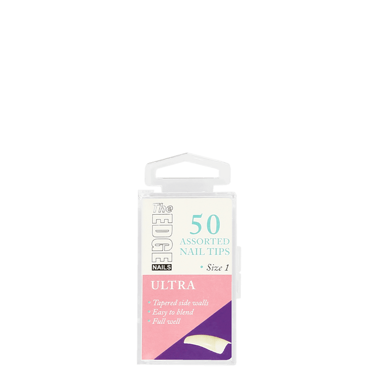 The Edge Nails Ultra Assorted Nail Tips Size 1 (50 Pack)