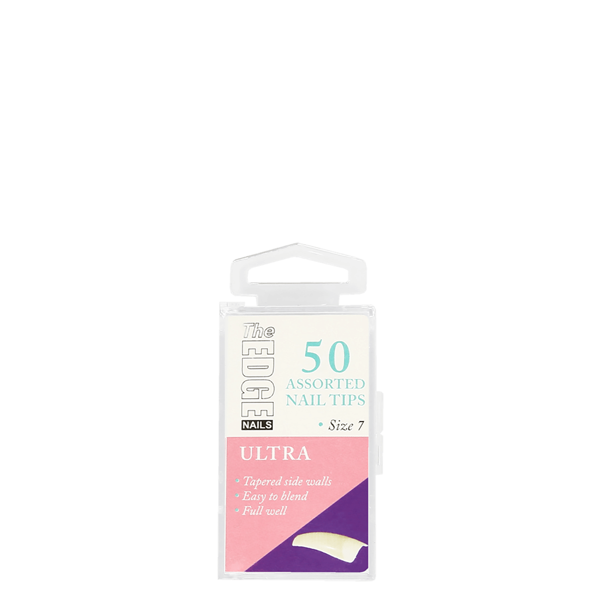 The Edge Nails Ultra Assorted Nail Tips Size 7 (50 Pack)