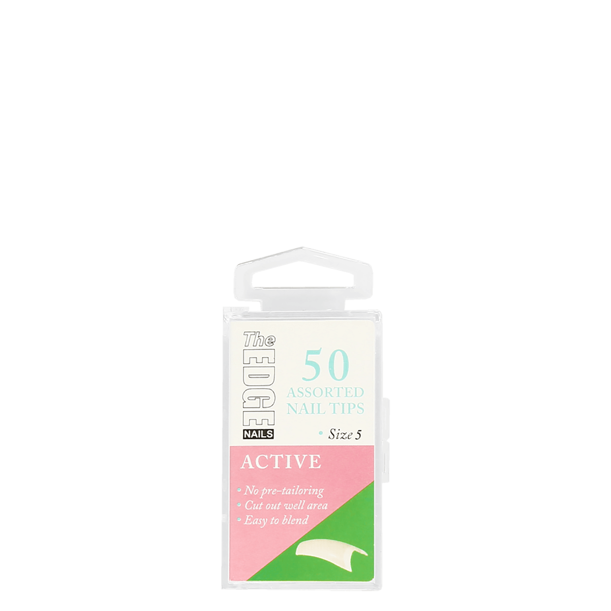 The Edge Nails Active Assorted Nail Tips Size 5 (50 Pack)