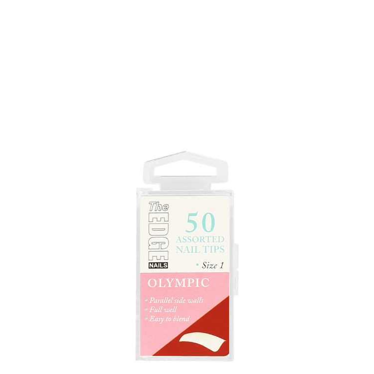 The Edge Nails Olympic Assorted Nail Tips Size 1 (50 Pack)