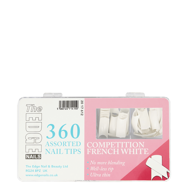 The Edge Nails Competition French White Assorted Nail Tips (360 Pack)