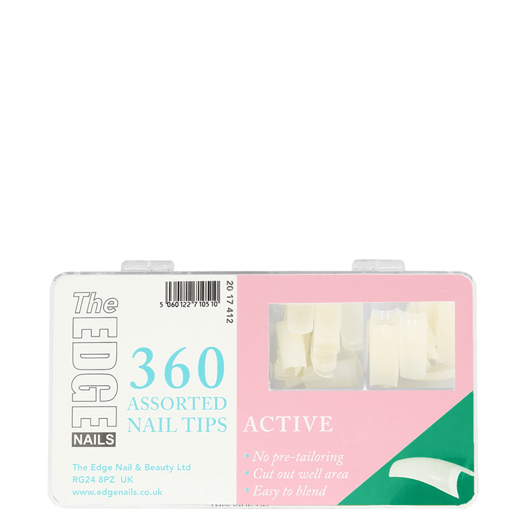 The Edge Nails Active Assorted Nail Tips (360 Pack)