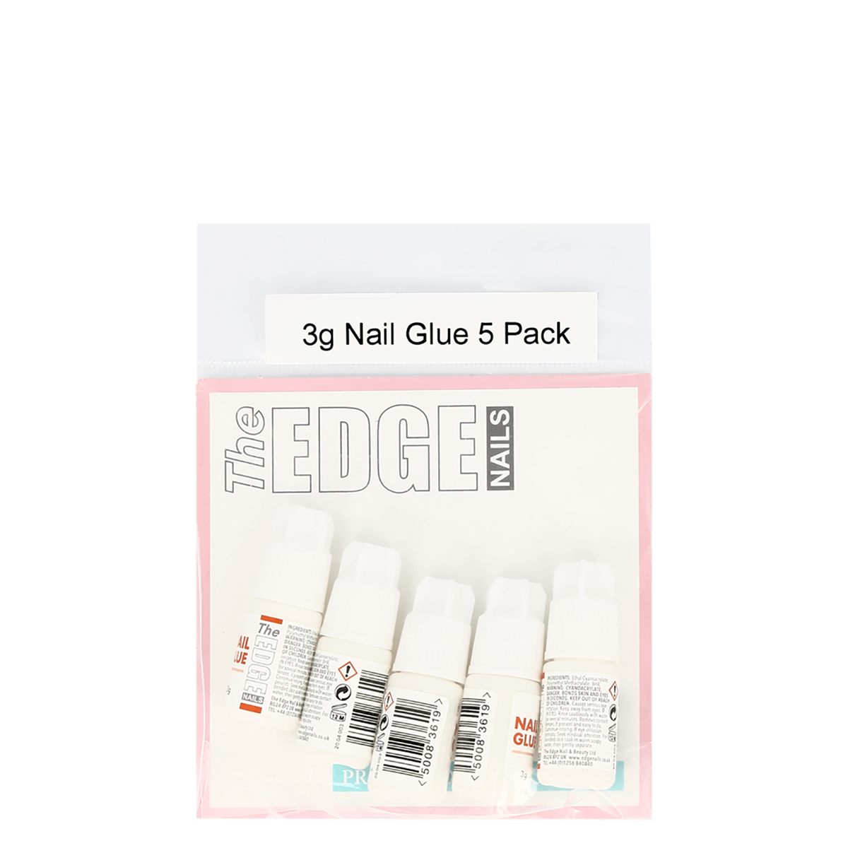 The Edge Nails Nail Glue 3g (5 Pack)
