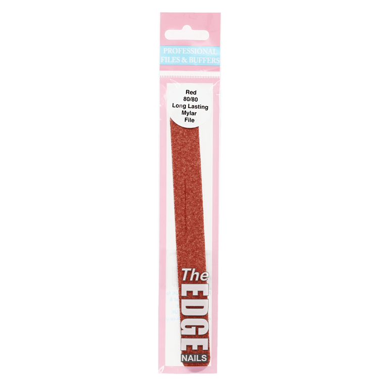 The Edge Nails Long Lasting Red Mylar File 80/80