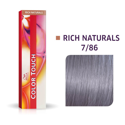 Wella Color Touch Rich Naturals 7/86 Medium Blonde/Pearl Violet 60ml