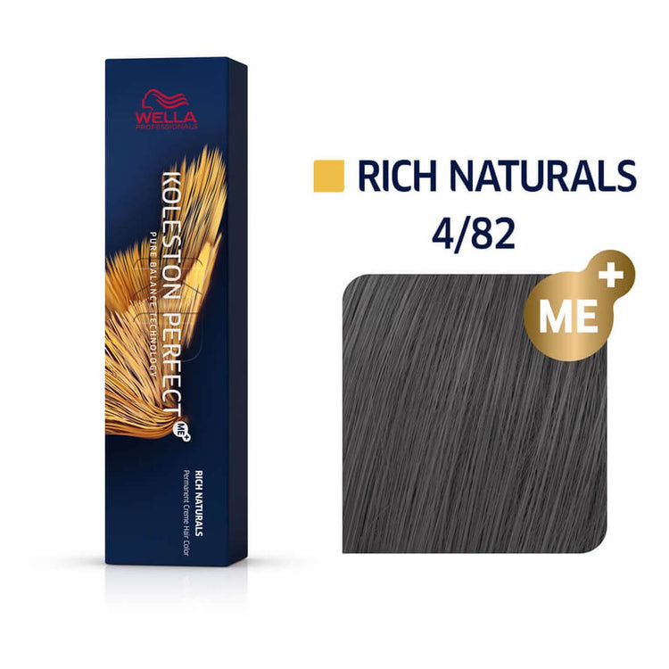 Wella Koleston Perfect Me+ Rich Naturals 4/82 Medium Brown Blue Matte 60ml