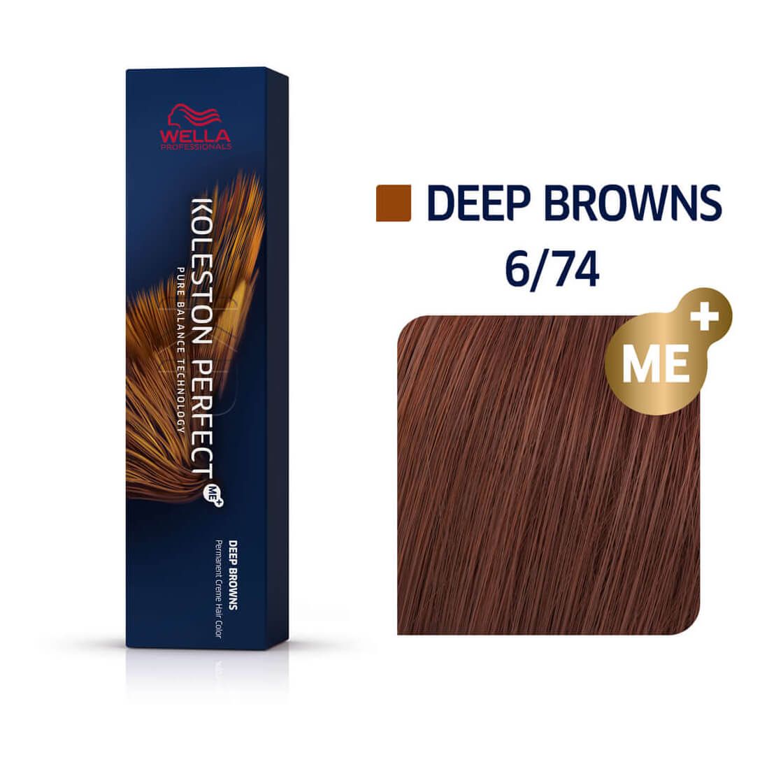 Wella Koleston Perfect Me+ Deep Browns 6/74 Dark Blonde/Brown Red 60ml