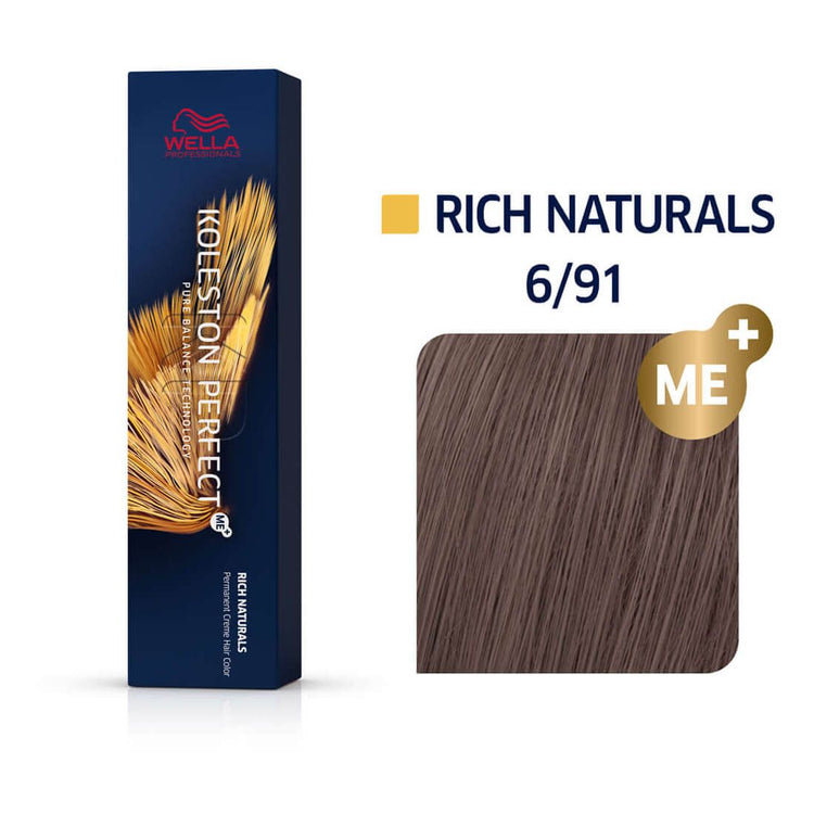 Wella Koleston Perfect Me+ Rich Naturals 6/91 Dark Ash/Blonde 60ml